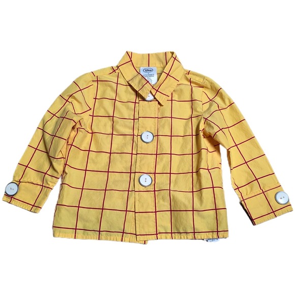 Disney Collection Woody Costume Outfit Boy's Size 2 Yellow Shirt & Blue Pants - Picture 2 of 15